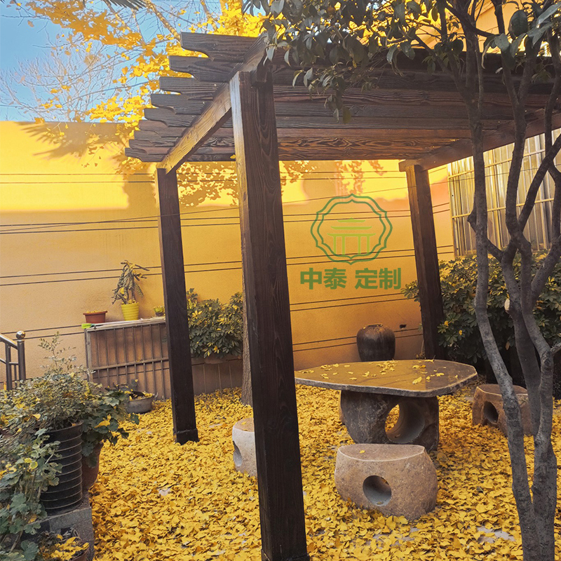 防腐木葡萄架户外樟子松碳化木爬藤花架别墅花园廊架庭院定制凉亭