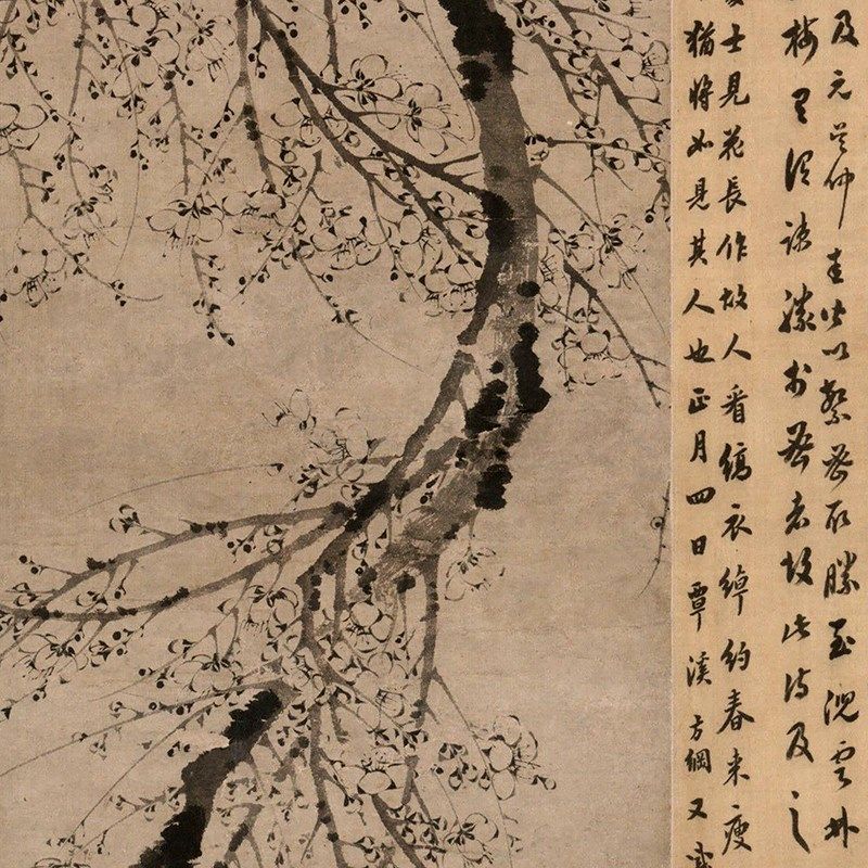 元王冕墨梅图古代花鸟画卷轴文人国画字画复制品仿古画中式挂画,家居饰品,国画,淘宝优惠券,粉丝福利购,淘宝优惠卷