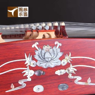 民族弹拨乐器花梨木402扬琴手工制作赠配件盒琴架防尘罩琴竹YQ-03