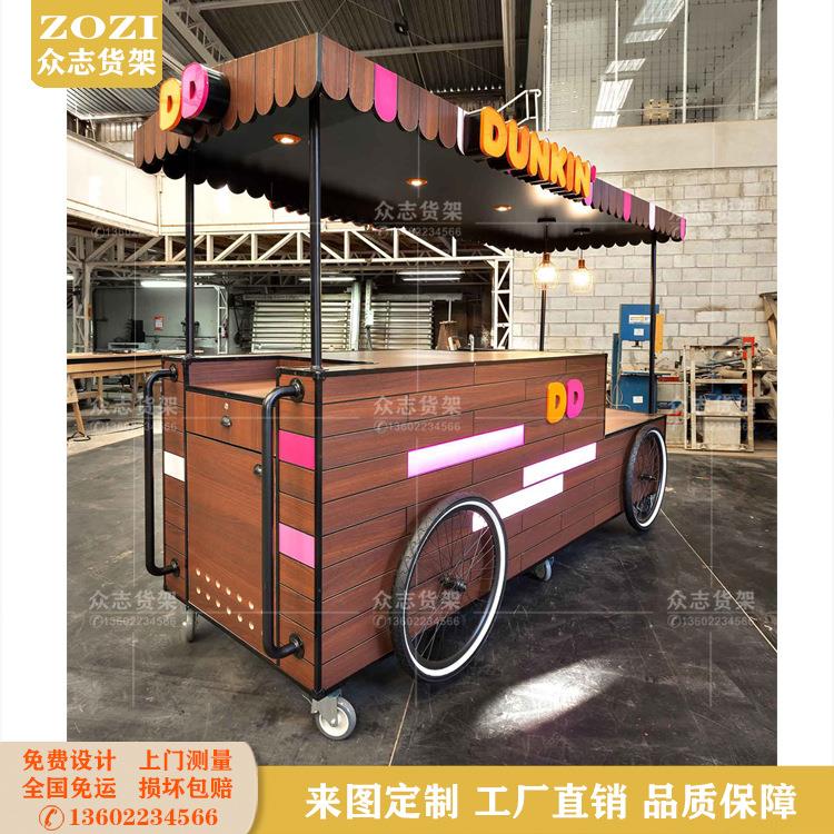 特色小吃摆摊移动四轮车撸串烧烤烤肉零食杂货店商用咖啡售用车柜