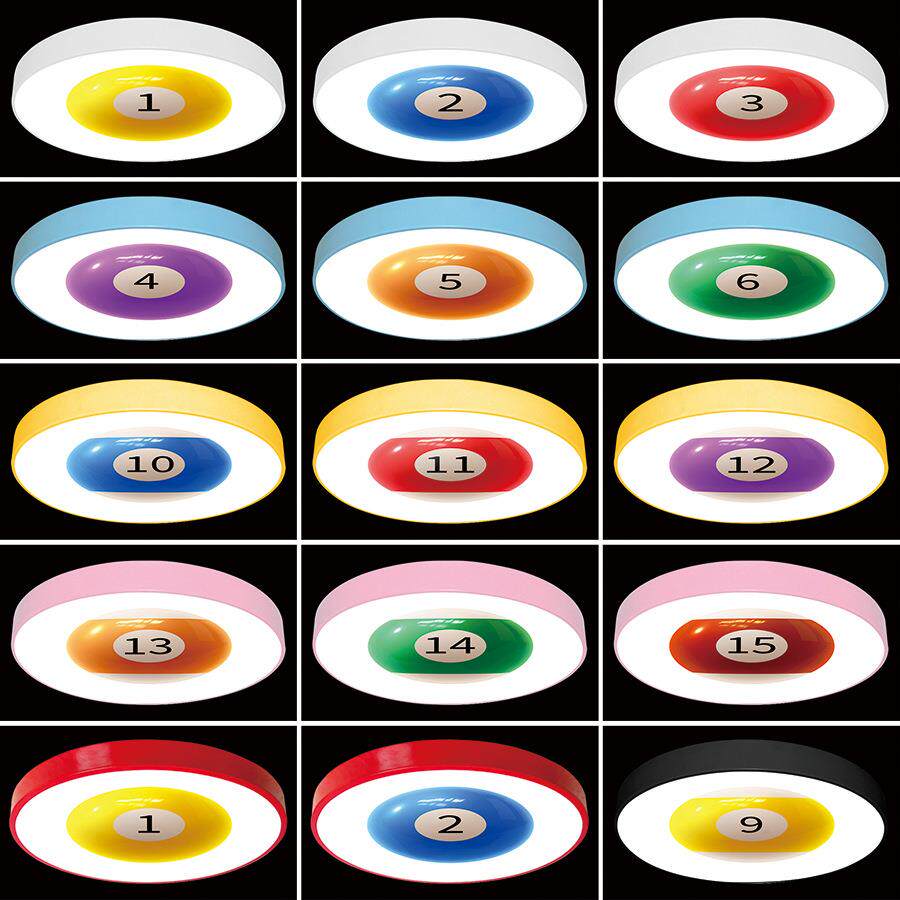 定图案台球吸顶灯桌球吊灯氛围灯台球室店铺装饰桌球灯台球室灯