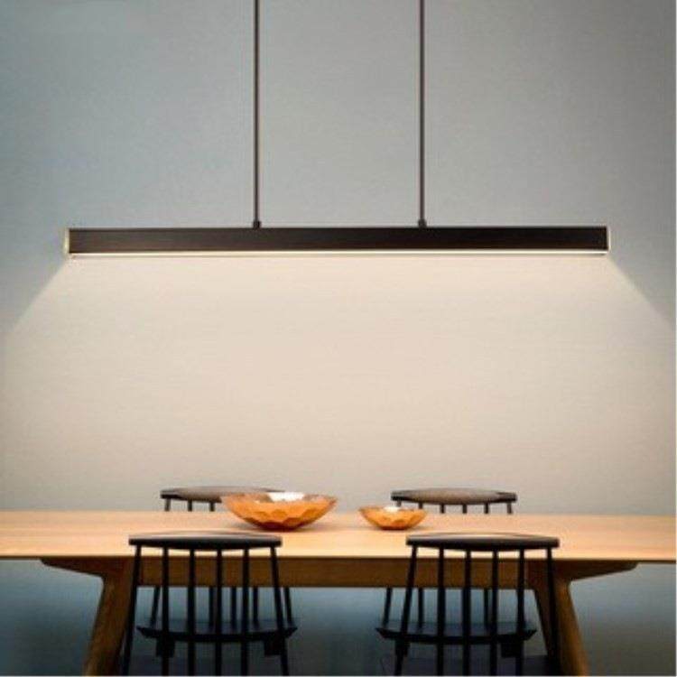 餐厅吊灯北欧简约现代一字led饭厅吧台办公极简无主长条餐桌吊灯,家装灯饰光源,智能吊灯,淘宝优惠券,粉丝福利购,淘宝优惠卷