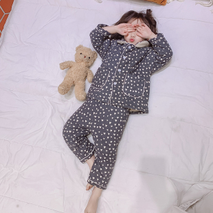 儿童睡衣秋冬女童纯棉可爱夹棉公主宝宝冬季加绒加厚家居服套装潮