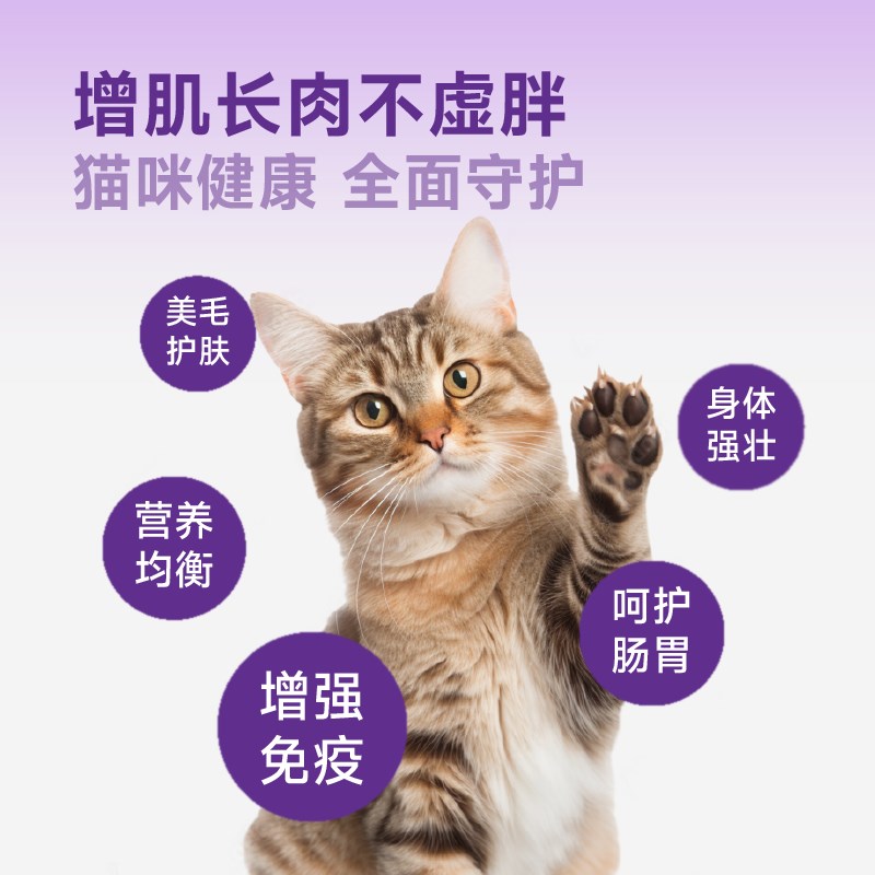 【柿子菌】粒粒猫鲜肉猫主食冻干生骨肉升级猫粮 高蛋白鸡肉长肉