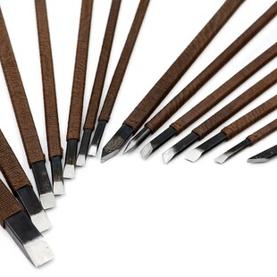 篆刻刀 唐氏印石石头印章雕刻刀 石刻刀玉雕工具锰钢18件套装包邮