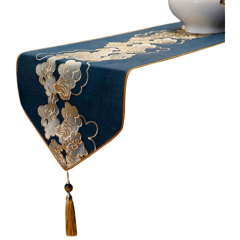新中式桌旗禅意茶席桌布餐桌长条布高档茶桌布中国风茶旗床旗防滑,居家布艺,桌旗,淘宝优惠券,粉丝福利购,淘宝优惠卷