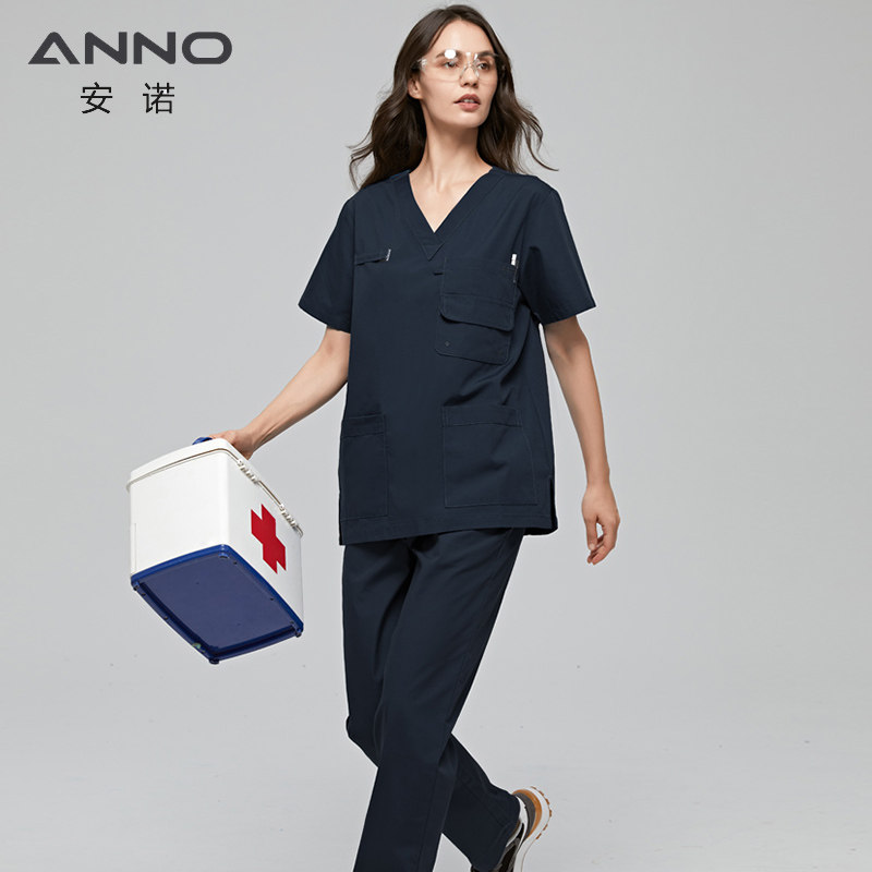 安诺手术服洗手衣短袖涤棉手术衣医生服护士服手术室隔离衣