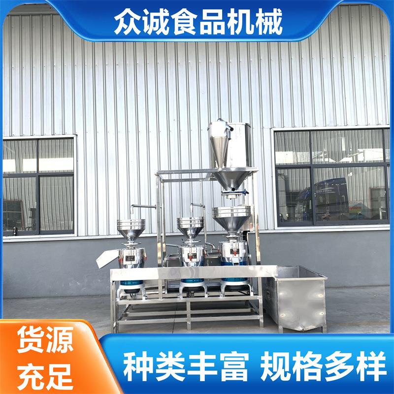 大型磨浆机一次就能磨三遍商用不锈钢磨浆机泥沙自动上豆