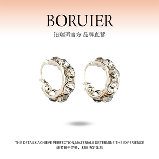 铂瑞珥新款轻奢铜合金耳环女高级感大气显脸小爆款耳钉气质款耳饰