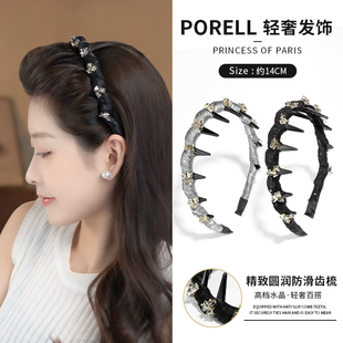 铂瑞珥新款巴黎王妃清黛发箍女高颅顶带齿防滑碎发神器头箍发饰