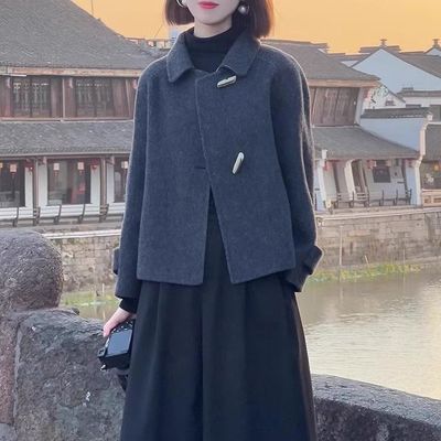 超好看短款毛呢外套女士2025新款