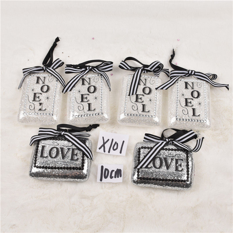 圣诞装饰用品创意彩绘玻璃球挂件圣诞树布置吊球商场橱窗玻璃挂饰