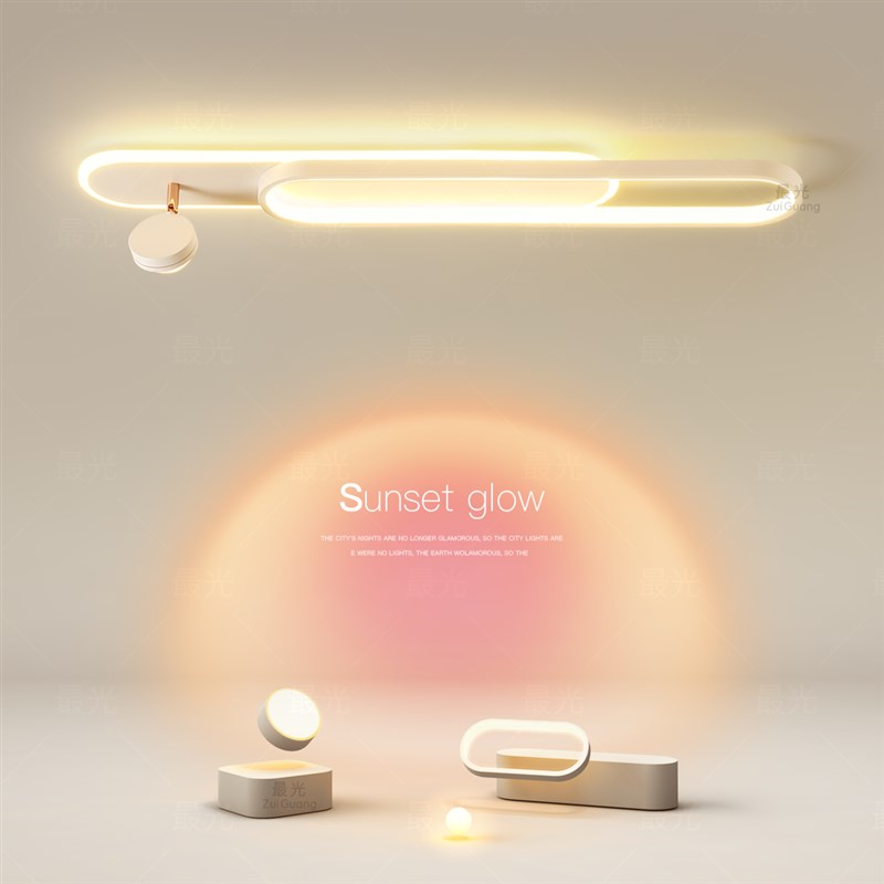 卧室夕阳日落灯氛围过道射灯玄关长条led吸顶灯简约2025新款灯具