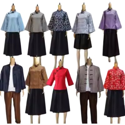 村民游击服民国表演服江姐服装话剧红岩演出服革命狱友修补程式大