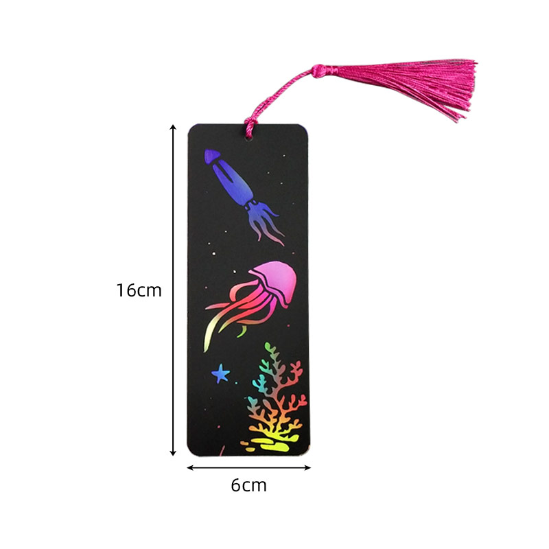 刮画书签diy材料包创意绘画模板套装彩虹卡片纸卡通儿童小学生用