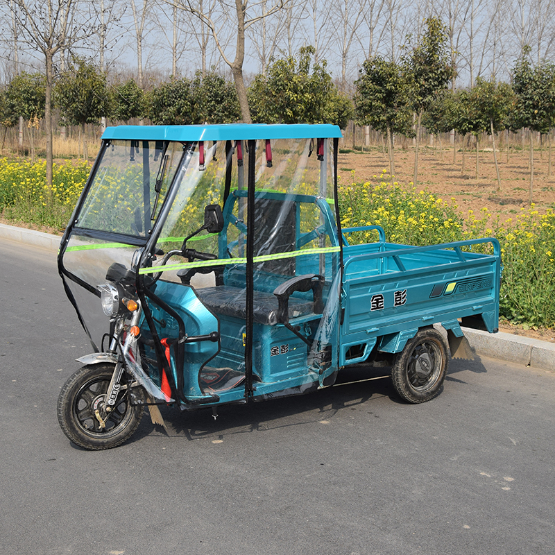 电动三轮车车棚双顶全封闭前车头棚玻璃挡雨棚遮阳透明篷驾驶室蓬
