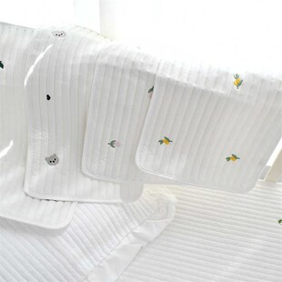 宝宝头枕巾纯棉a类吸汗透气夏大号初生新生婴儿云片枕平吐奶枕垫