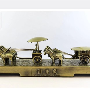 兵马俑铜车马摆件西安特色旅游纪念品中国风特色出国礼品送老外