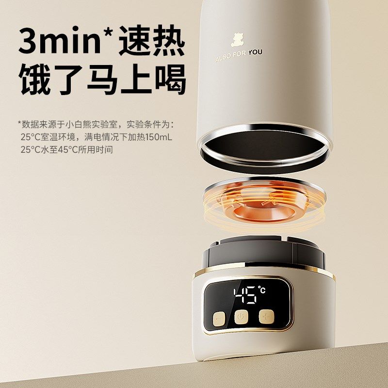 小白熊恒温壶婴儿外出专用无线便携式恒温水杯保温调奶器冲奶神器,厨房电器,调奶器/恒温调奶杯,淘宝优惠券,粉丝福利购,淘宝优惠卷