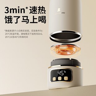 小白熊恒温壶婴儿外出专用无线便携式恒温水杯保温调奶器冲奶神器
