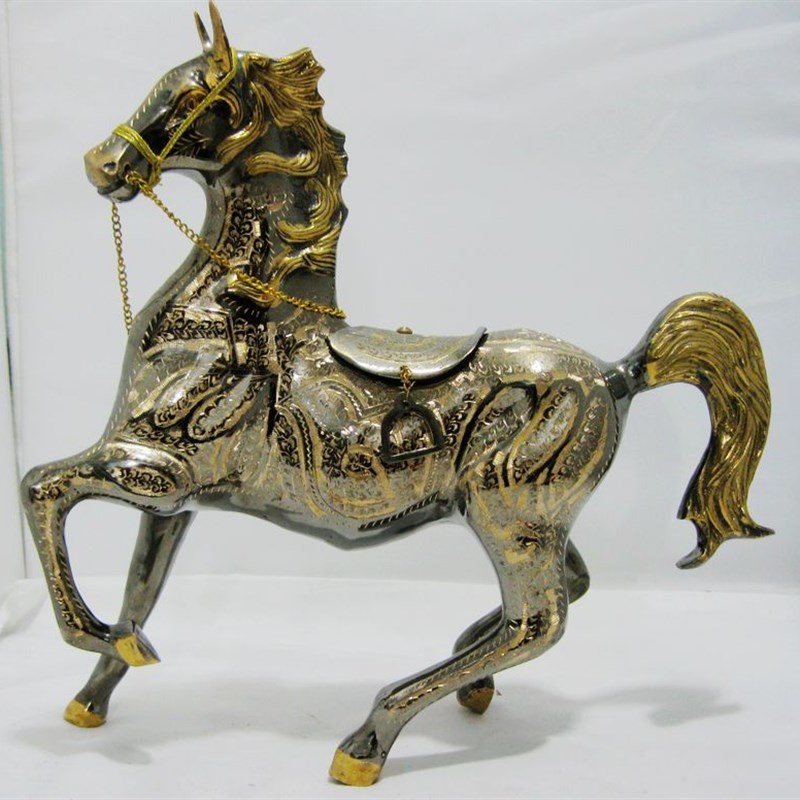 新疆特色巴基斯坦铜器手工艺品20寸铜马动物欧式居家玄关摆件包邮