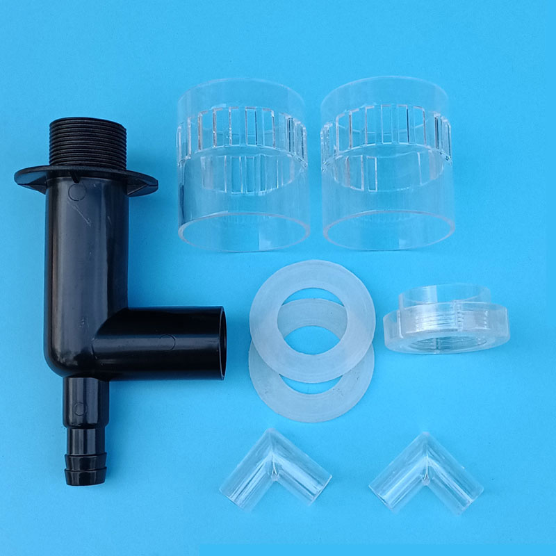 鱼缸水族箱透明三重溢流管上下水管件配件三通管件全套小号40开孔