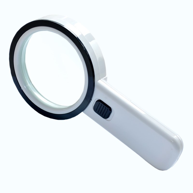 40倍手持放大镜高清带LED灯高倍放大镜30倍老人阅读维修看报 学生