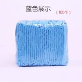 一次性帽子防尘帽车间工作透气防护帽劳保帽蓝色条形帽一次性网帽