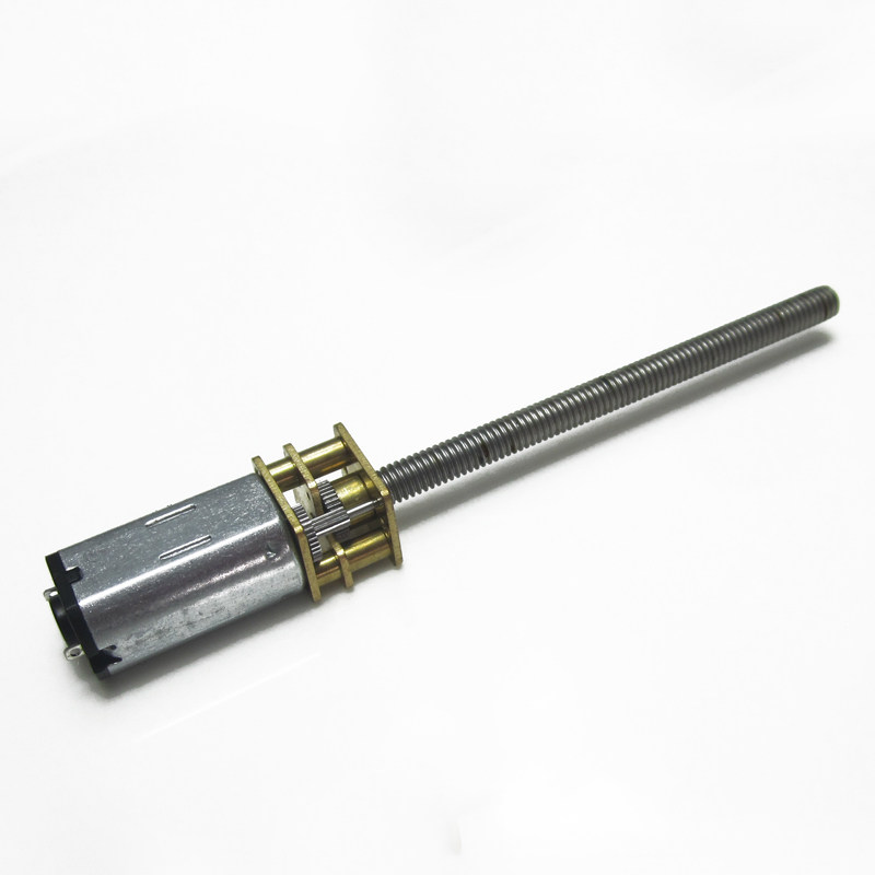 N30直流减速电机12V微型螺杆M4*55丝杆螺纹小马达 低速3V6V大扭力