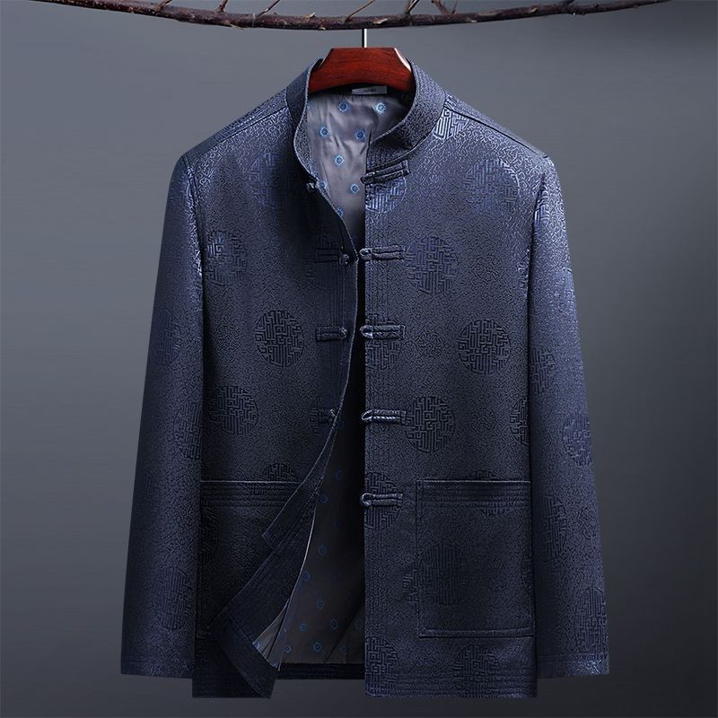 唐装男中老年春秋夹克上衣爷爷秋装老年人过寿生日爸爸中国风外套,男装,唐装,淘宝优惠券,粉丝福利购,淘宝优惠卷