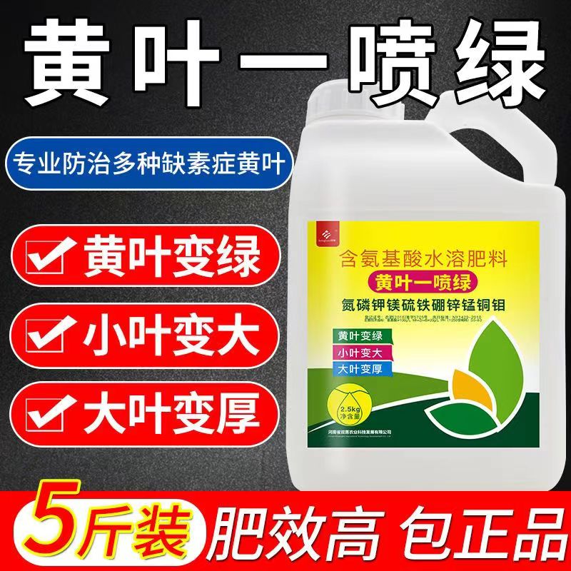 一喷绿氨基酸叶面肥喷施蔬菜果树植物黄叶绿叶素微量元素水溶肥