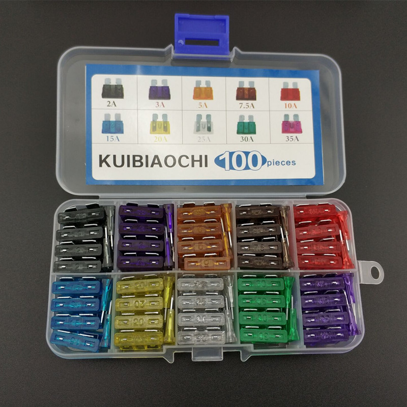 中号汽车保险丝 2A 3A 5A 7.5A 10A 15A 20A 25A 30A 35A 各10个