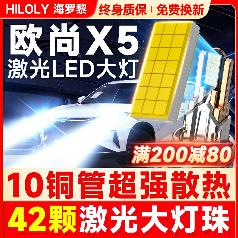 【42颗大灯珠】超亮聚光LED大灯