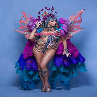 巴西狂欢节红磨坊商演马戏桑巴巡游表演服装 新款 桑巴舞蹈演出服装