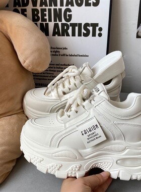 2026新款9CM厚底老爹鞋女百搭增高小个子松糕运动鞋子内增高女鞋