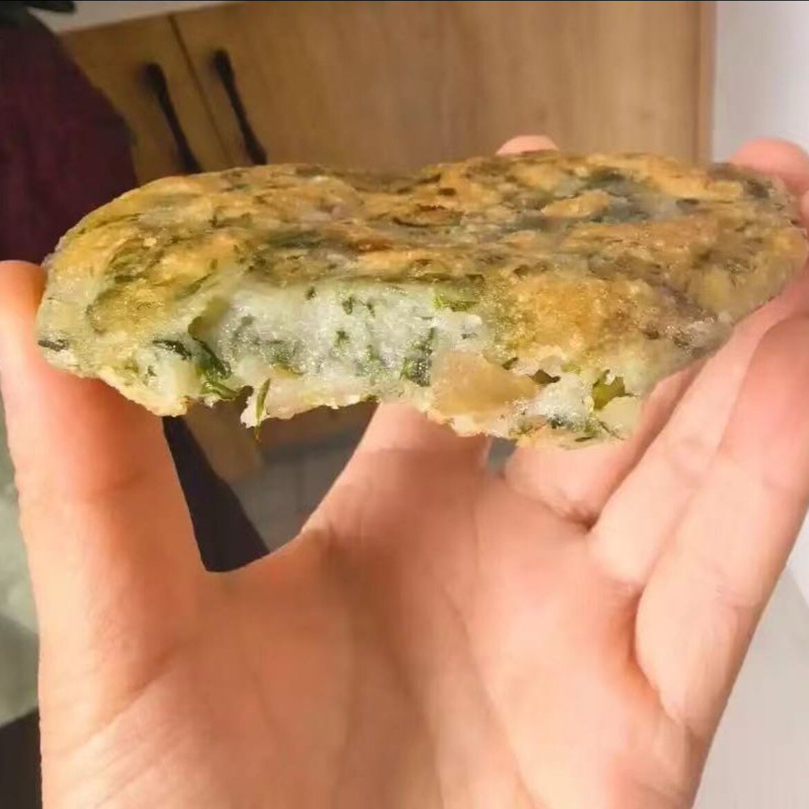 蒿子粑粑安徽特产手工儿时的味道加热即食煎炸皆宜饱腹充饥粗粮