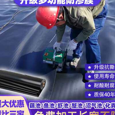 新款厂促鱼塘防渗膜复合土工膜加厚塑料膜地膜防漏水池塘防水布款