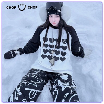 CHOPCHOP【心动讯号】3L防水滑雪卫衣套装全压胶加绒保暖男女款
