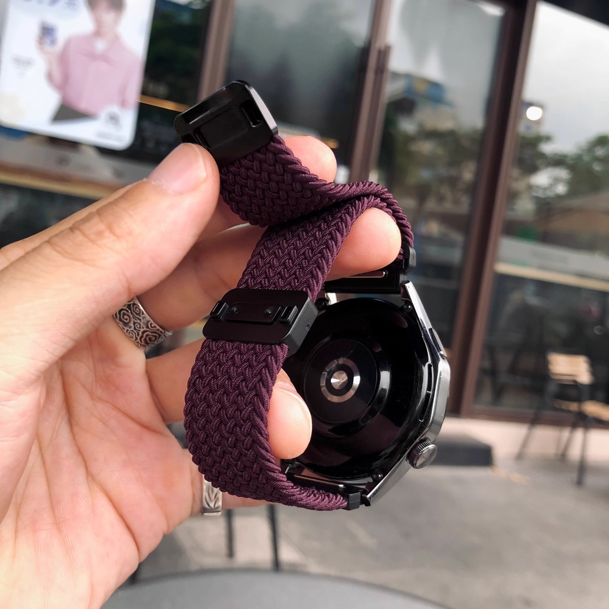 尼龙编织磁吸扣透气柔软手表表带