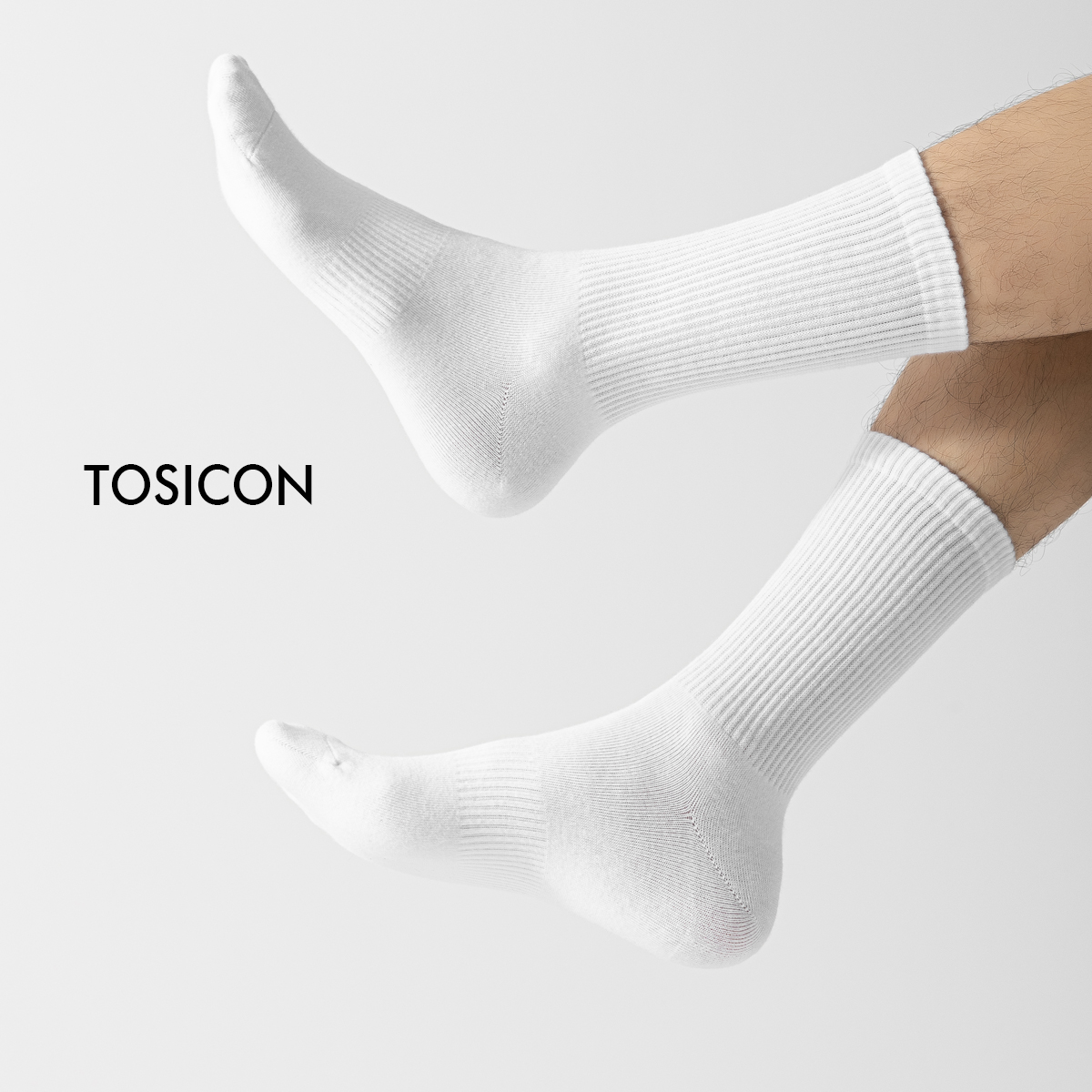 【5双】TOSICON运动袜男生白袜