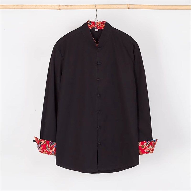 中国风长袖衬衫男中式立盘扣领衬衣复古汉服休闲男打底衫茶艺服,男装,唐装,淘宝优惠券,粉丝福利购,淘宝优惠卷