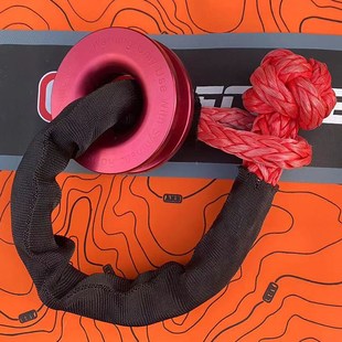 疙瘩绳扣绞盘动滑轮铝滑轮轻量化便携式越野改装救援拖.车绳拖车