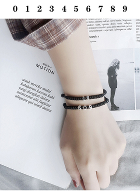 手作数字手链定制小众设计情侣闺蜜手链创意手工编织手绳转运礼物