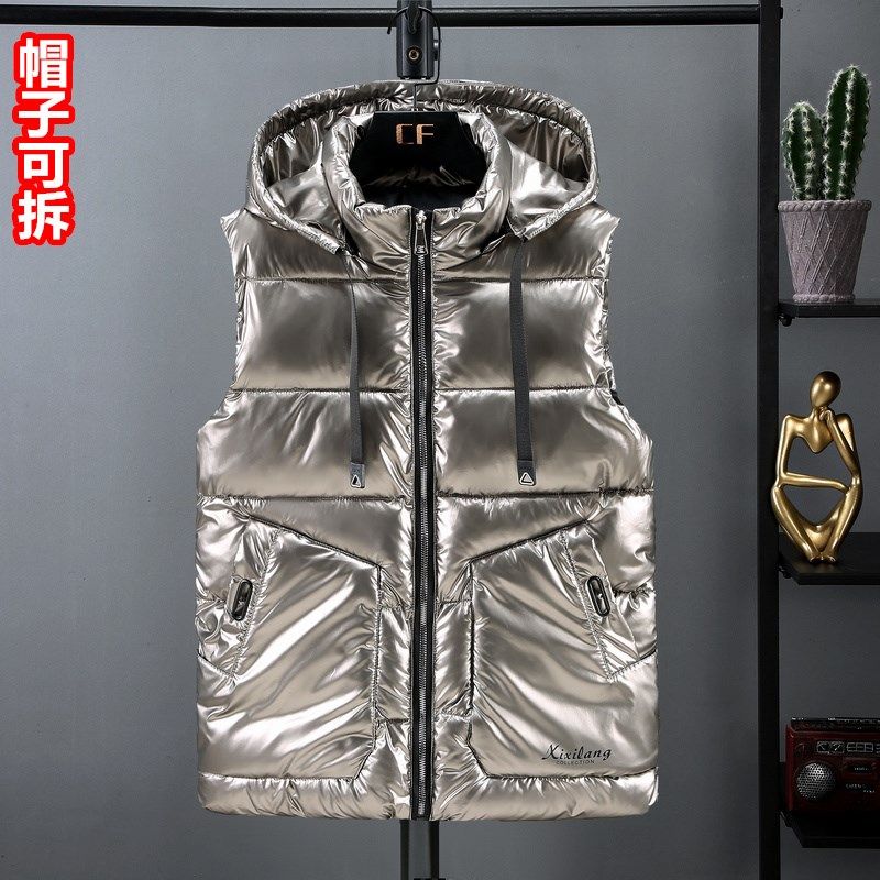 秋冬季男士马甲亮面外套羽绒棉坎肩保暖背心韩版潮流休闲情侣马夹,男装,常规马甲,淘宝优惠券,粉丝福利购,淘宝优惠卷