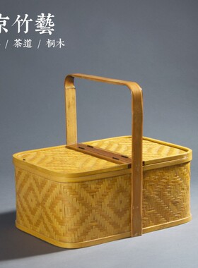 大号竹编a藤编清洁篮 酒店PA保洁篮 野餐篮子 购物提篮 物业工具