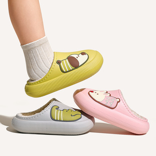 儿童棉拖鞋冬季2025新款室内男童女童eva家居宝宝毛毛绒拖鞋外穿