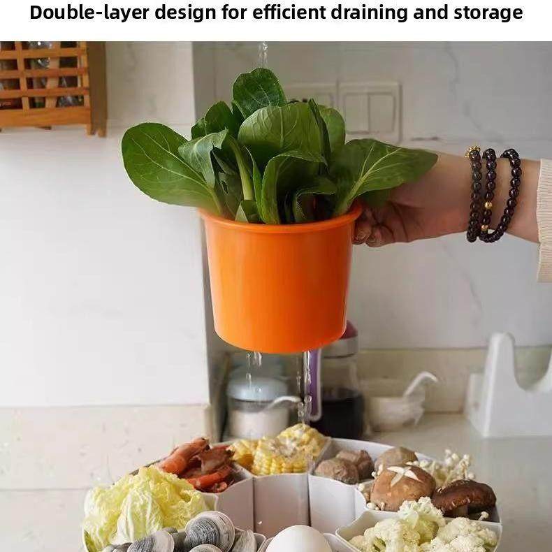 火锅配菜盘分格高颜值家用收纳蔬菜拼盘多功能沥水菜盘子厨房备菜,厨房/烹饪用具,配菜/备菜盘,淘宝优惠券,粉丝福利购,淘宝优惠卷