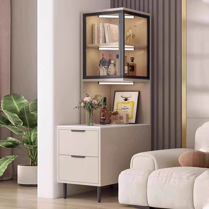 实木沙发边柜侧边柜家用客厅茶几小桌子夹缝角几柜窄型高柜储物柜