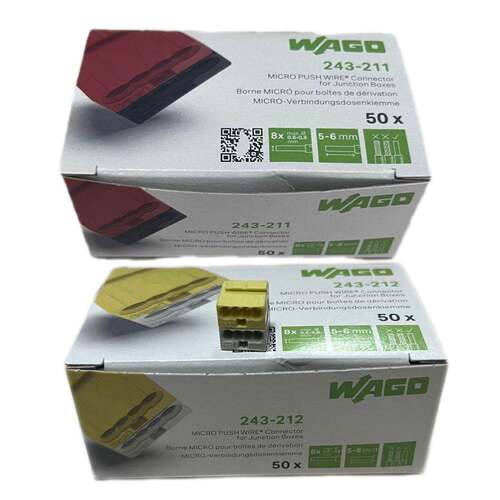 WAGO德国万可KNX/EIB总线接线端子243-211红黑色243-212黄白 原装