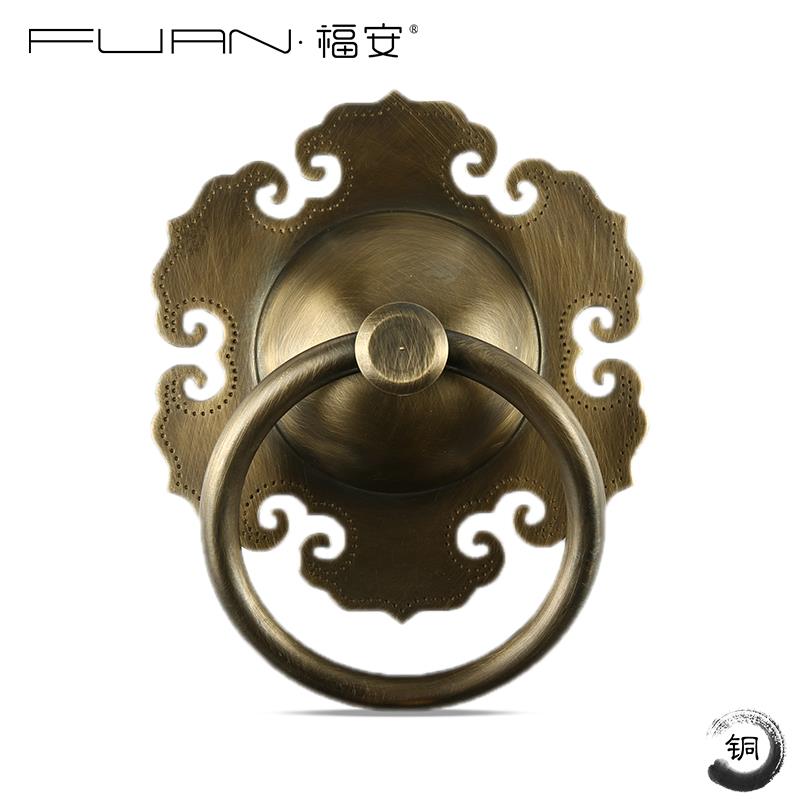 如意门环黄铜仿古大门拉手老式古建庭院花园木门复古把手全铜中式